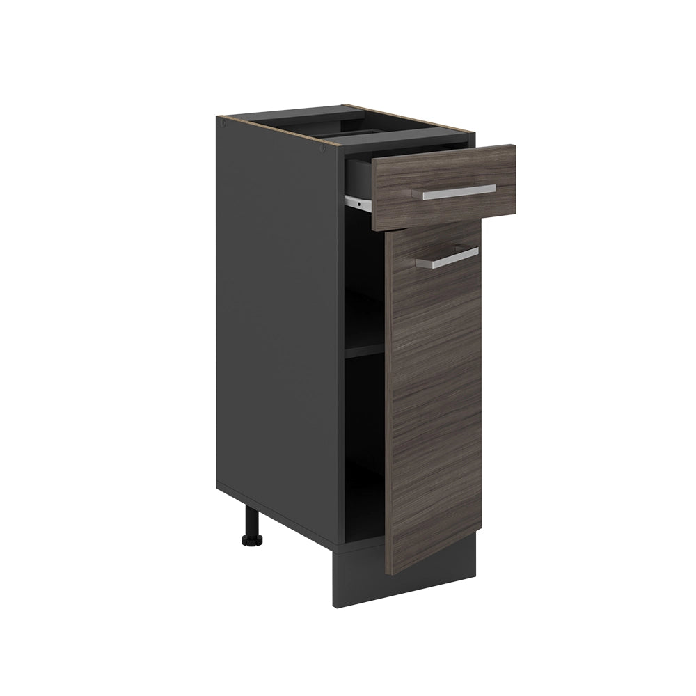Mobiletto base per cucina R-Line Grigio nobile/Antracite 30 cm PL Marmo Vicco