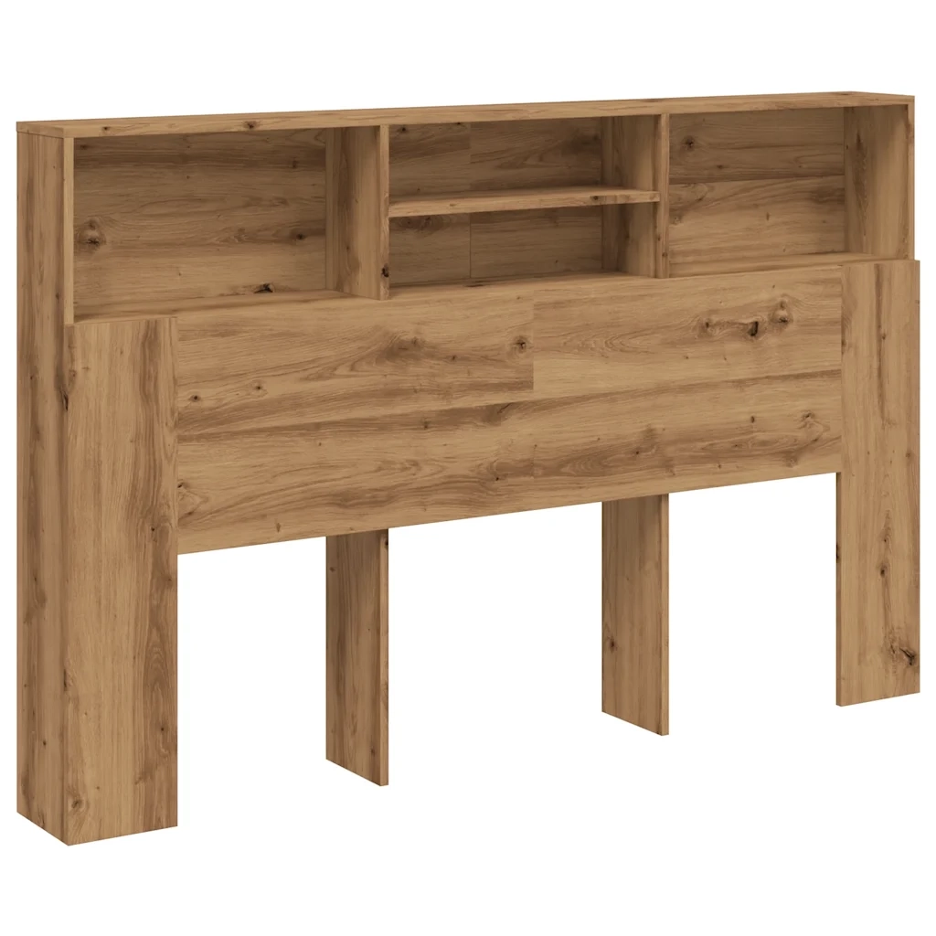 Mobiletto con testiera in rovere artigianale 180x19x103,5 cm in legno ingegnerizzato