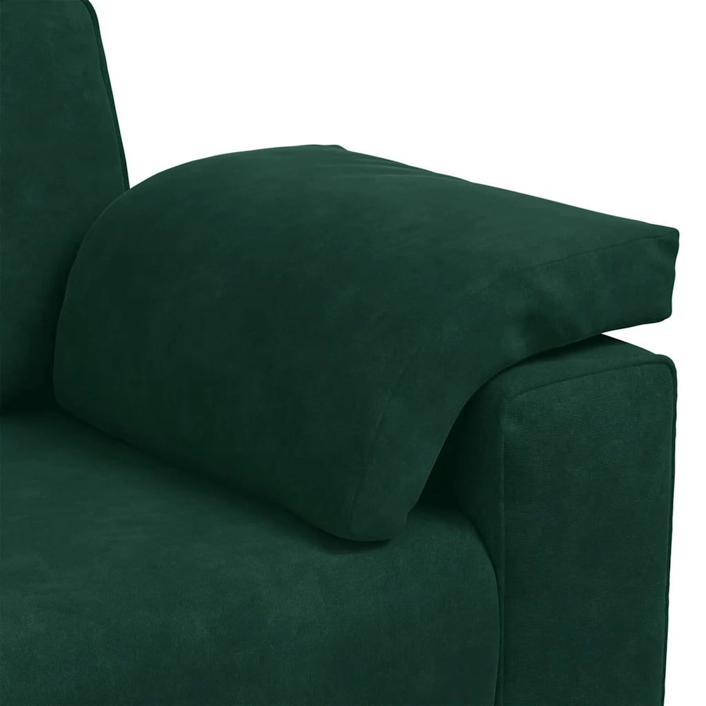 vidaXL Divano Divanetto Verde Scuro 140 cm in Velluto