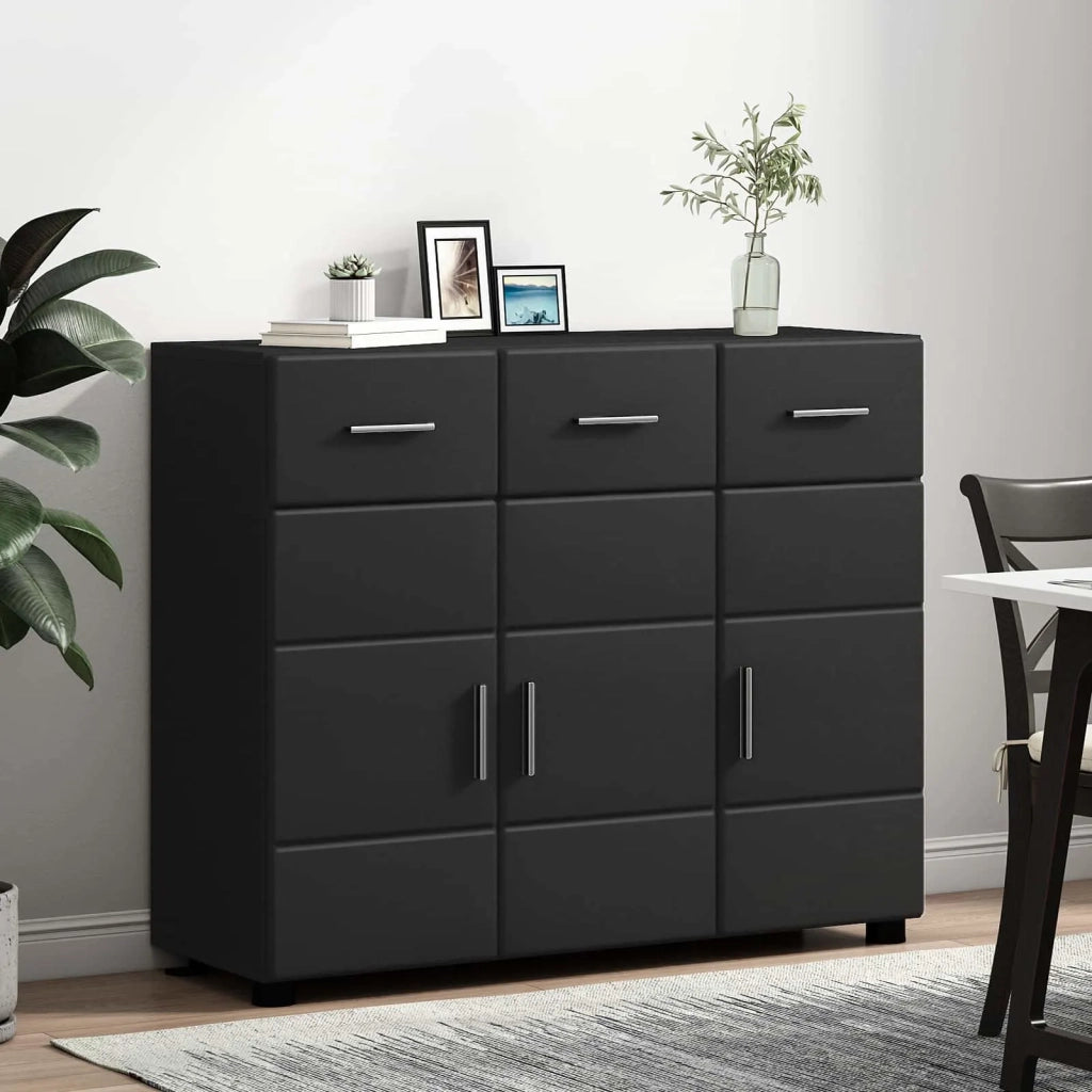 Credenza FLORIN Nero 88,5 x 30,5 x 73 cm Legno multistrato 880312