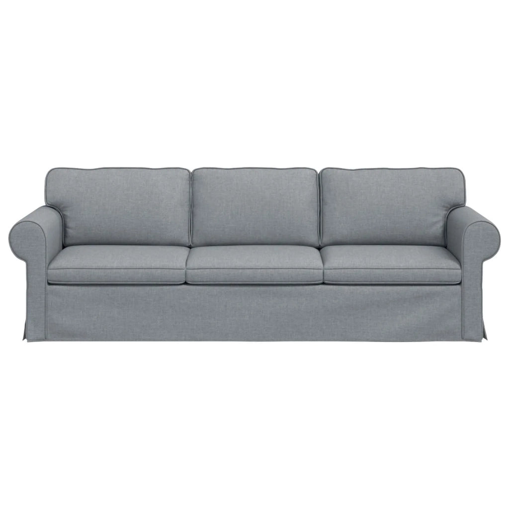 Divano Grigio chiaro 245 x 82 x 80 cm Tessuto