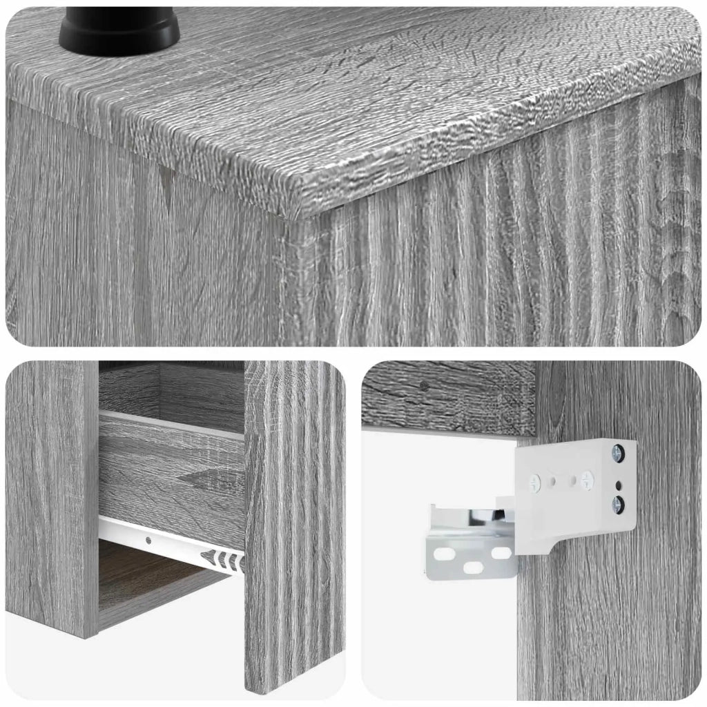 Set di mobili per il bagno 3 pz Sonoma grigio 3405593