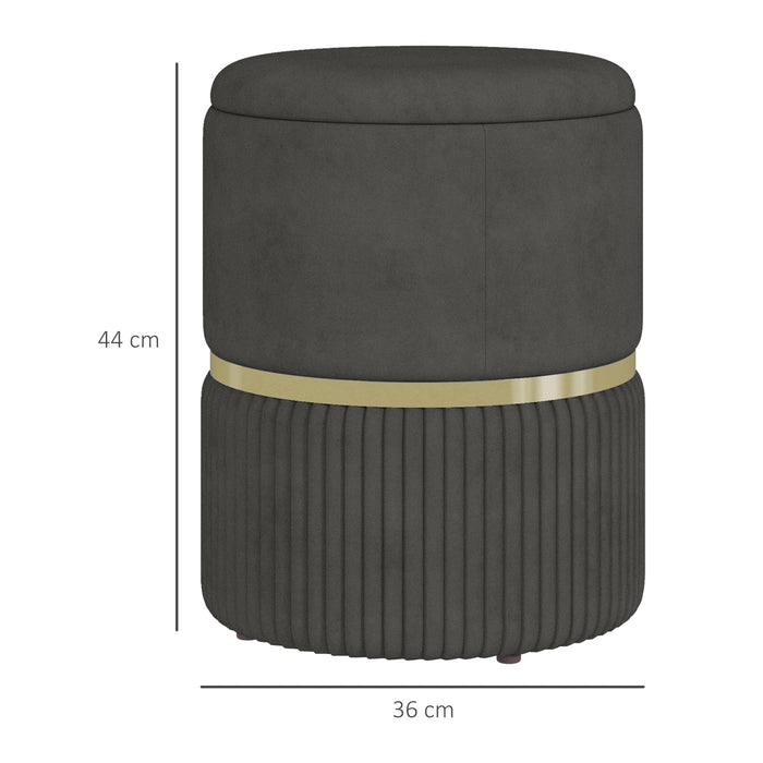 Pouf Contenitore 120 kg max 36x36x44 cm per Soggiorno Ingresso e Camera in Poliestere