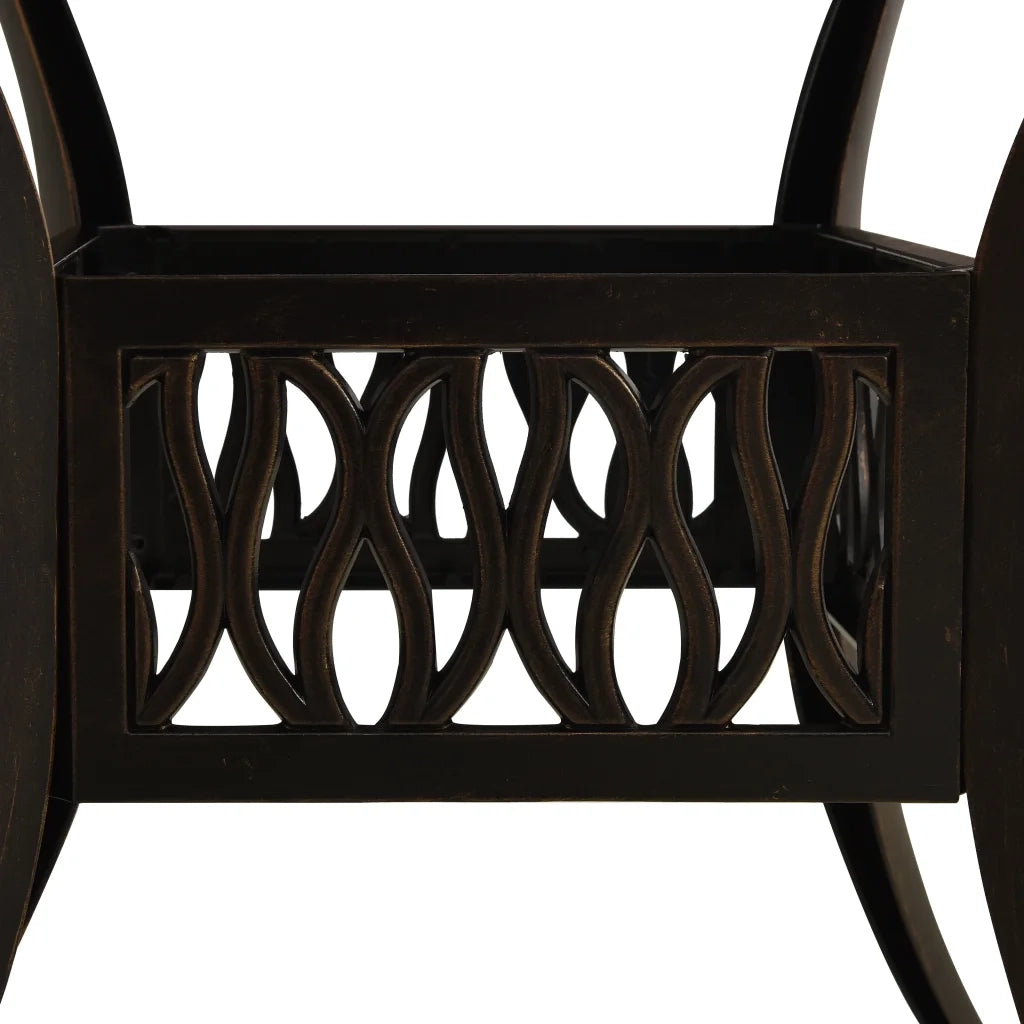 Tavolo da Giardino Bronzo 90x90x73 cm in Alluminio Pressofuso cod mxl 34501