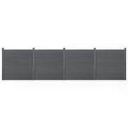 Recinzione in WPC per Giardino Staccionata Frangivista Alta 183 cm Lunga 705 cm Grigio NEU.HOLZ
