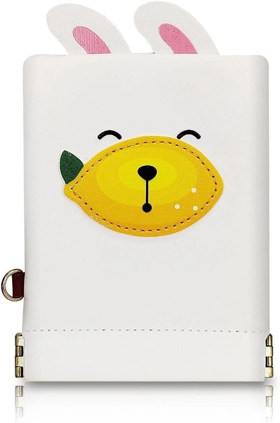 Portafoglio Cartoon Frutta Animale per Donne e Ragazze | Chiusura Automatica con Schermo - Portafoglio Donna in Pelle PU | Portafoglio per Carte in Stile Moderno