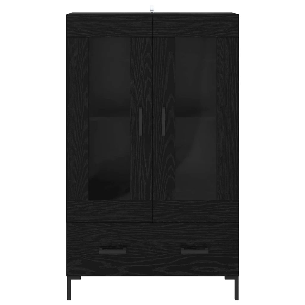 Credenza-Buffet-Armadio da cucina Rovere Nero 69,5 x 31 x 115 cm Legno multistrato 337039