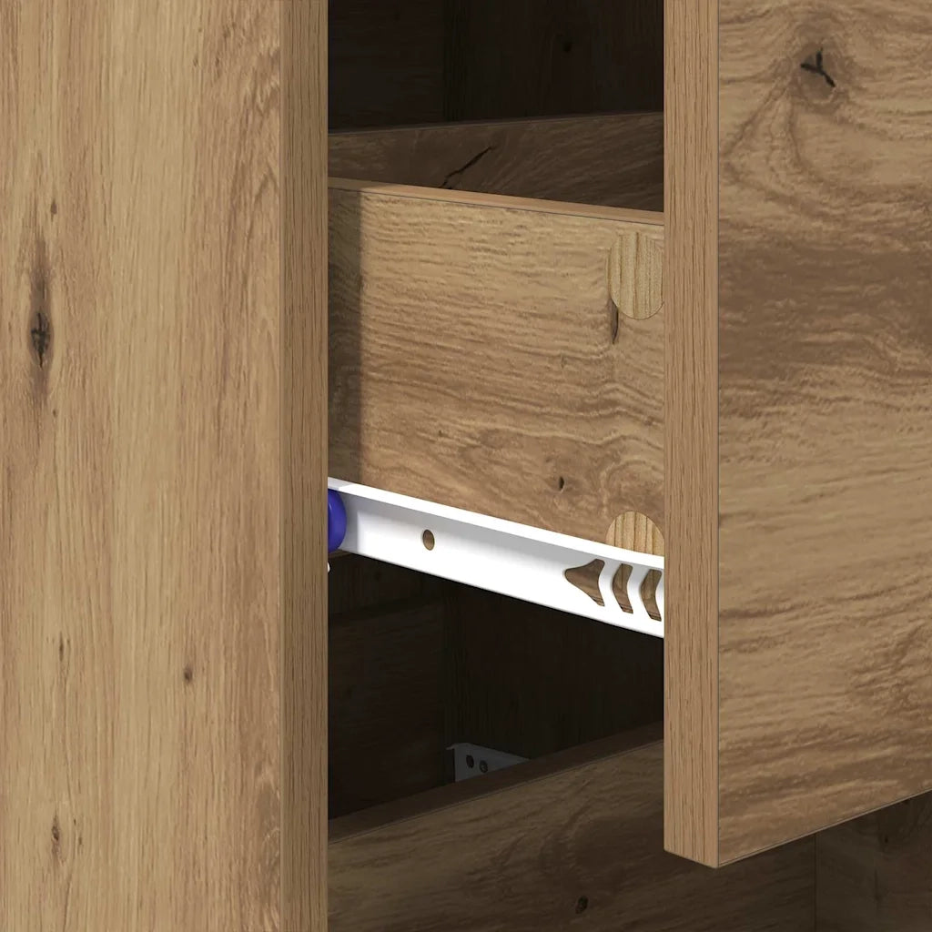 Credenza-Buffet-Armadio da cucina rovere artigianale 34.5 x 34 x 90 cm Legno multistrato