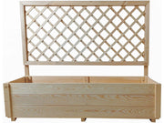 Fioriera in legno con traliccio "Orpin" - 128 x 44,5 x 103,5 cm