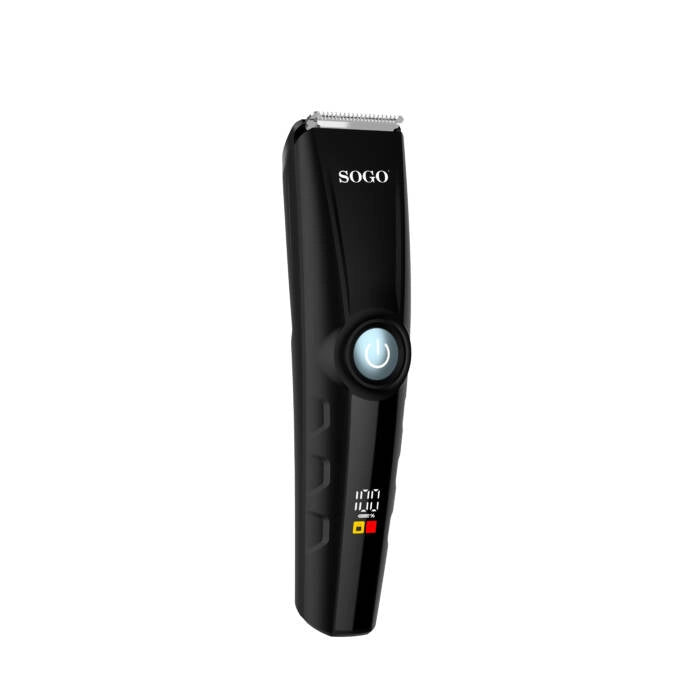 Regolabarba ricaricabile con 6 pettini, display LED e autonomia 90 minuti, per barba e basette con ricarica USB - Sogo
