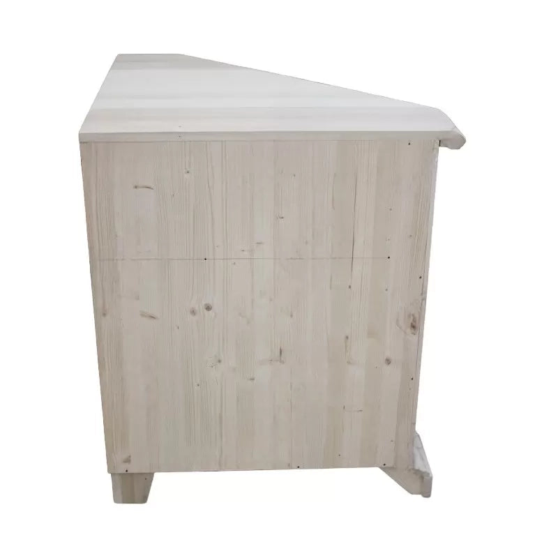 Porta tv angolare in legno classico 2 porte grezzo l.73 x 73 h.86 (927) - Mobili 2G
