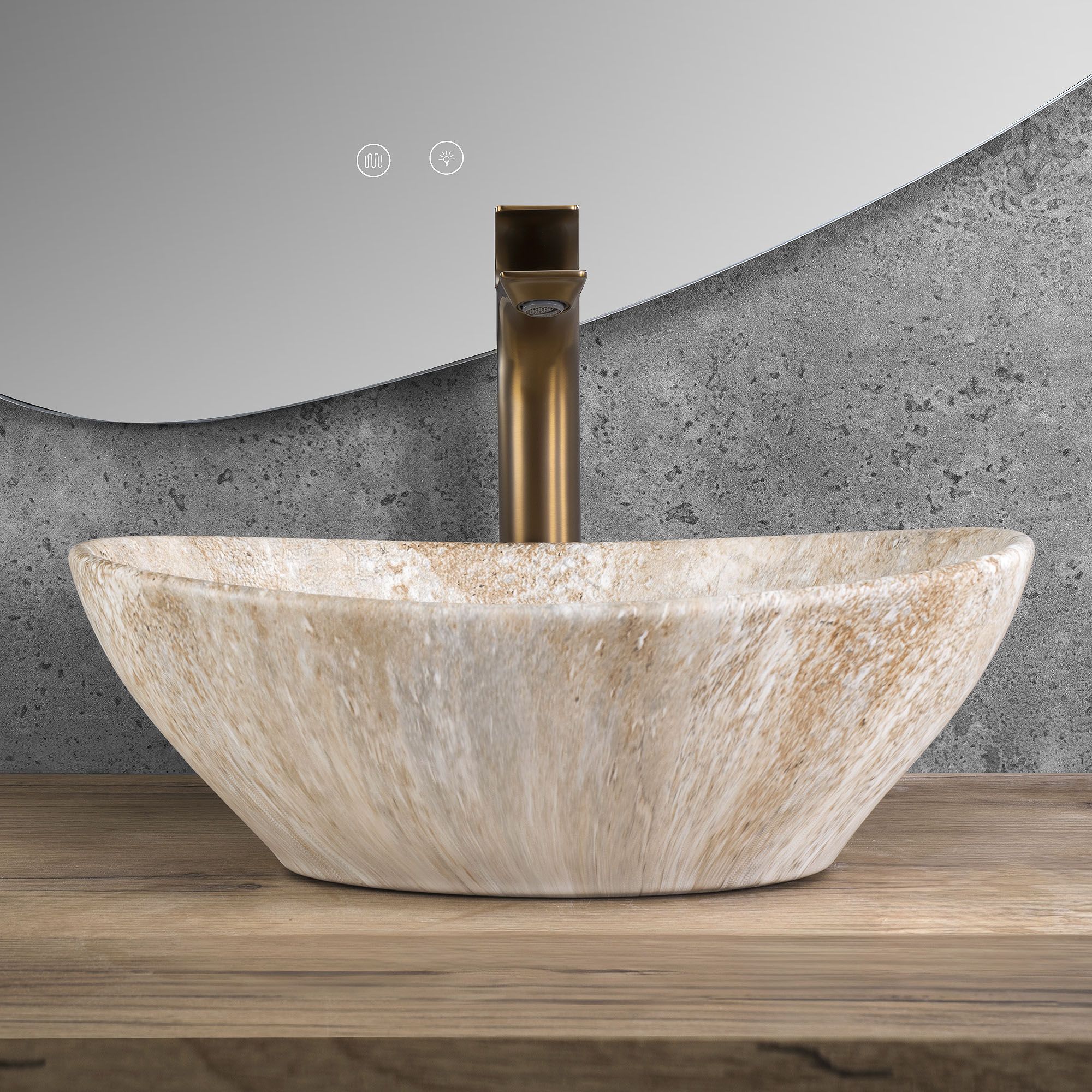 Lavabo Da Appoggio Rea Sofia Savana Matt