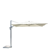 OMBRELLONE CONTRACT MEZZA RETTANGOLARE 3x4 M BIANCO CON BASE DECENTRATA