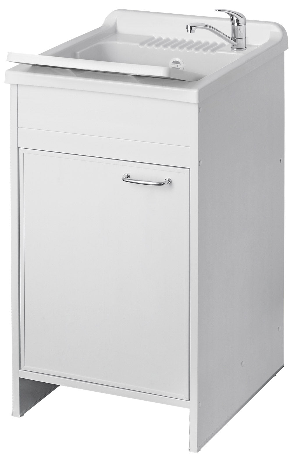 Mobile Lavatoio in PVC 50x50x85 cm 1 Anta Forlani Garden Bianco