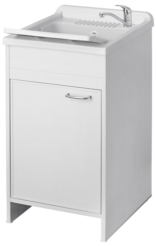 Mobile Lavatoio in PVC 50x50x85 cm 1 Anta Forlani Garden Bianco