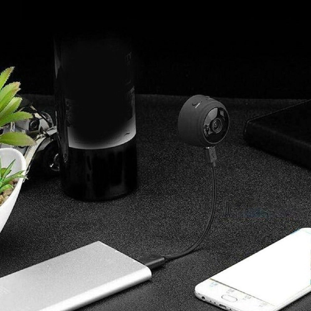 Trade Shop - Mini Webcam Telecamera Multiuso Indoor Ip Ricaricabile Hd Smart Life Wifi Q-hq36 -