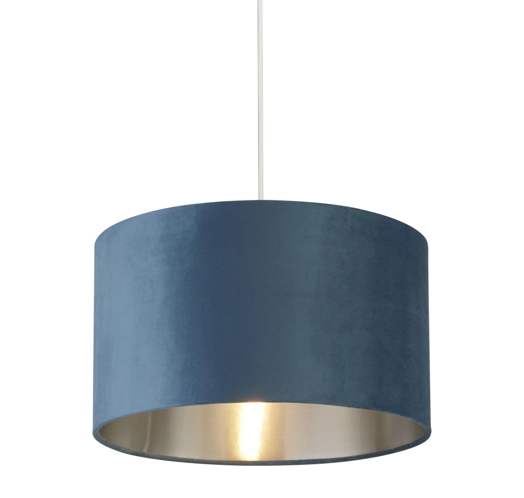 Paralume Contemporaneo Tamburo Tessuto Verde Argento 1 Luce D38Cm