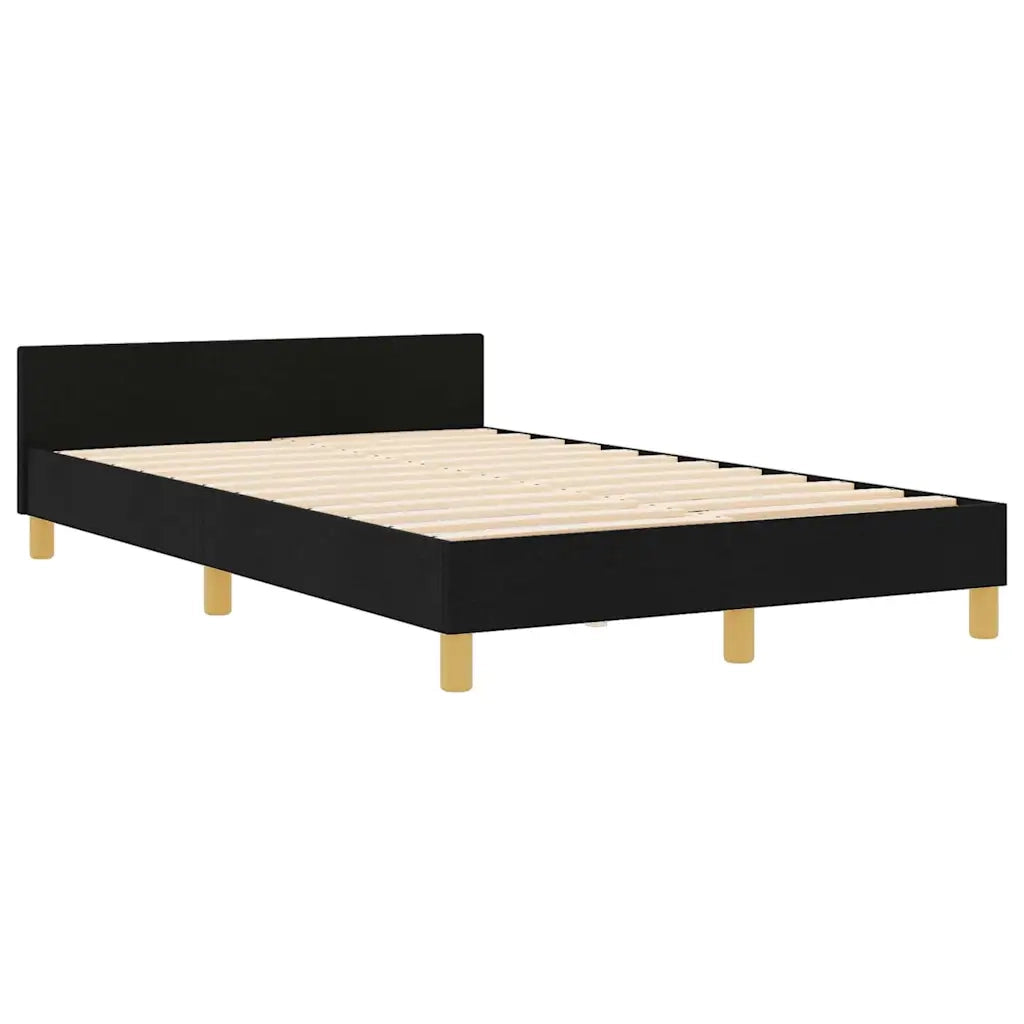 Struttura del letto con testiera Nero 120 x 190 cm Tessuto 3344713
