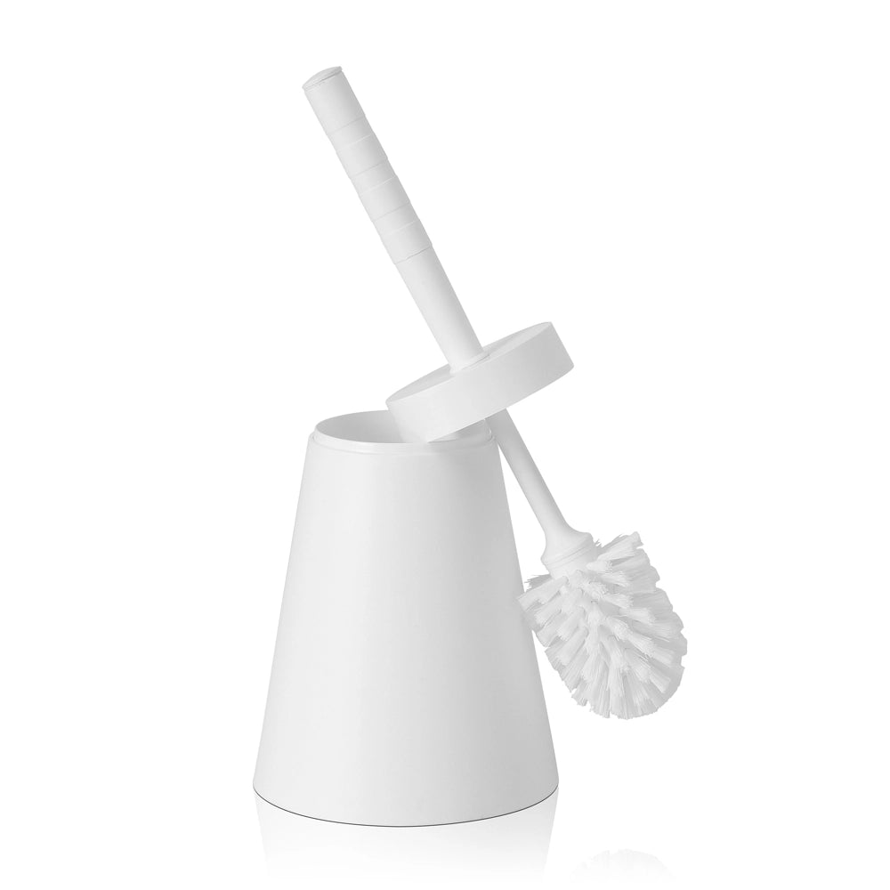 Portascopino wc conico in Plastica bianco da appoggio