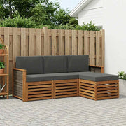 Set di divani da esterno 4 pz Naturale e Antracite 3384198
