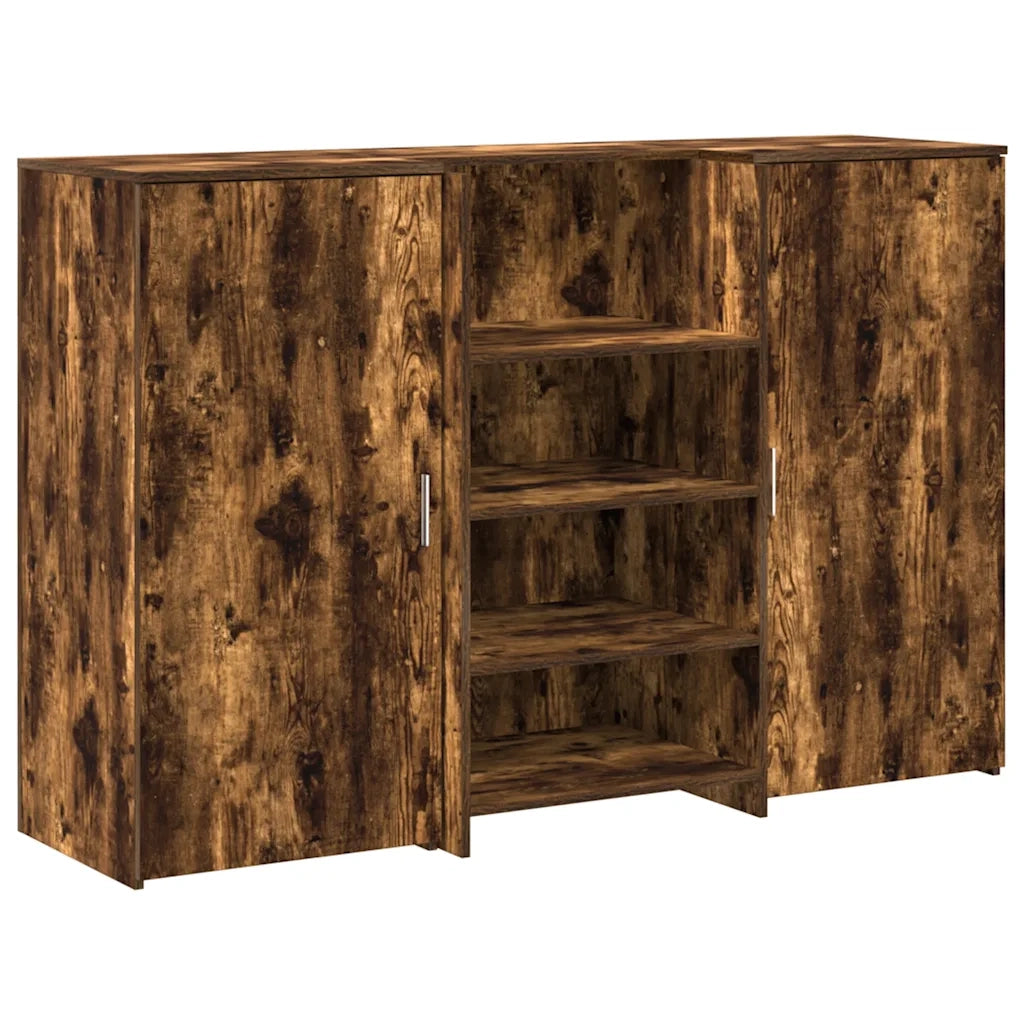 vidaXL Banco Reception Rovere Fumo 155x50x103,5cm in Legno Multistrato
