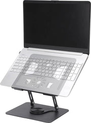 Standa di Regolazione per Laptop per Scrivania - Elevatore di Laptop Opaco con Ventilatori e Rotazione - Sostegno Ergonomico Portatile per Computer
