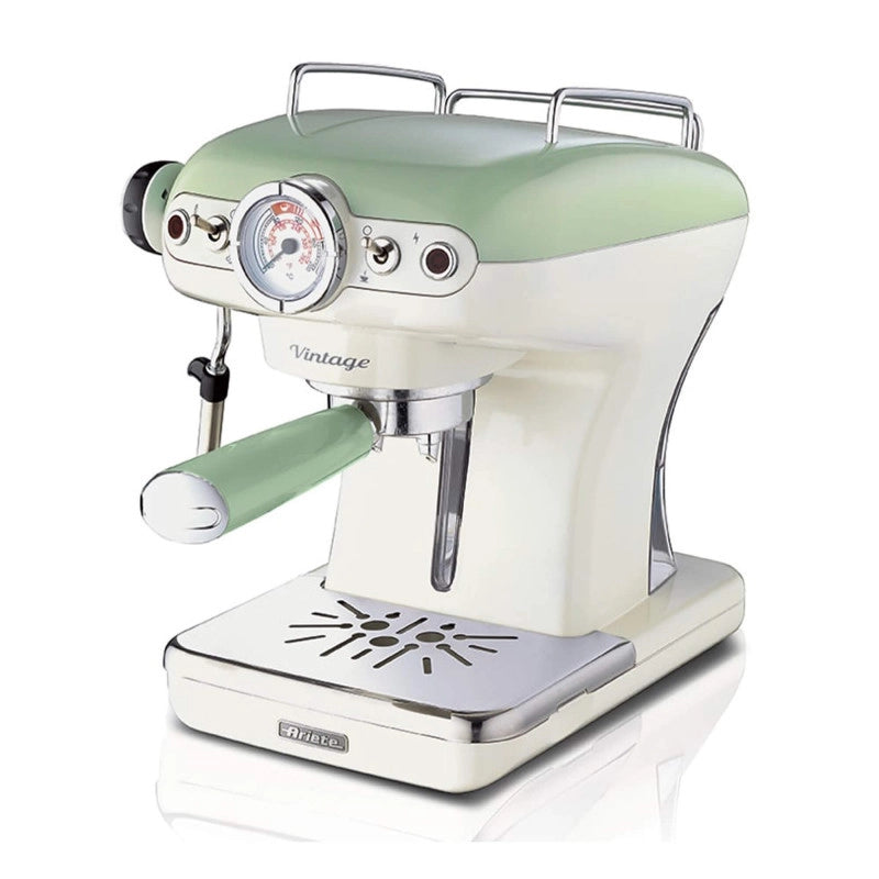Macchina da caffè espresso - Per polvere e cialde ESE - Filtro 1 e 2 tazze - Montalatte - 850W - Verde