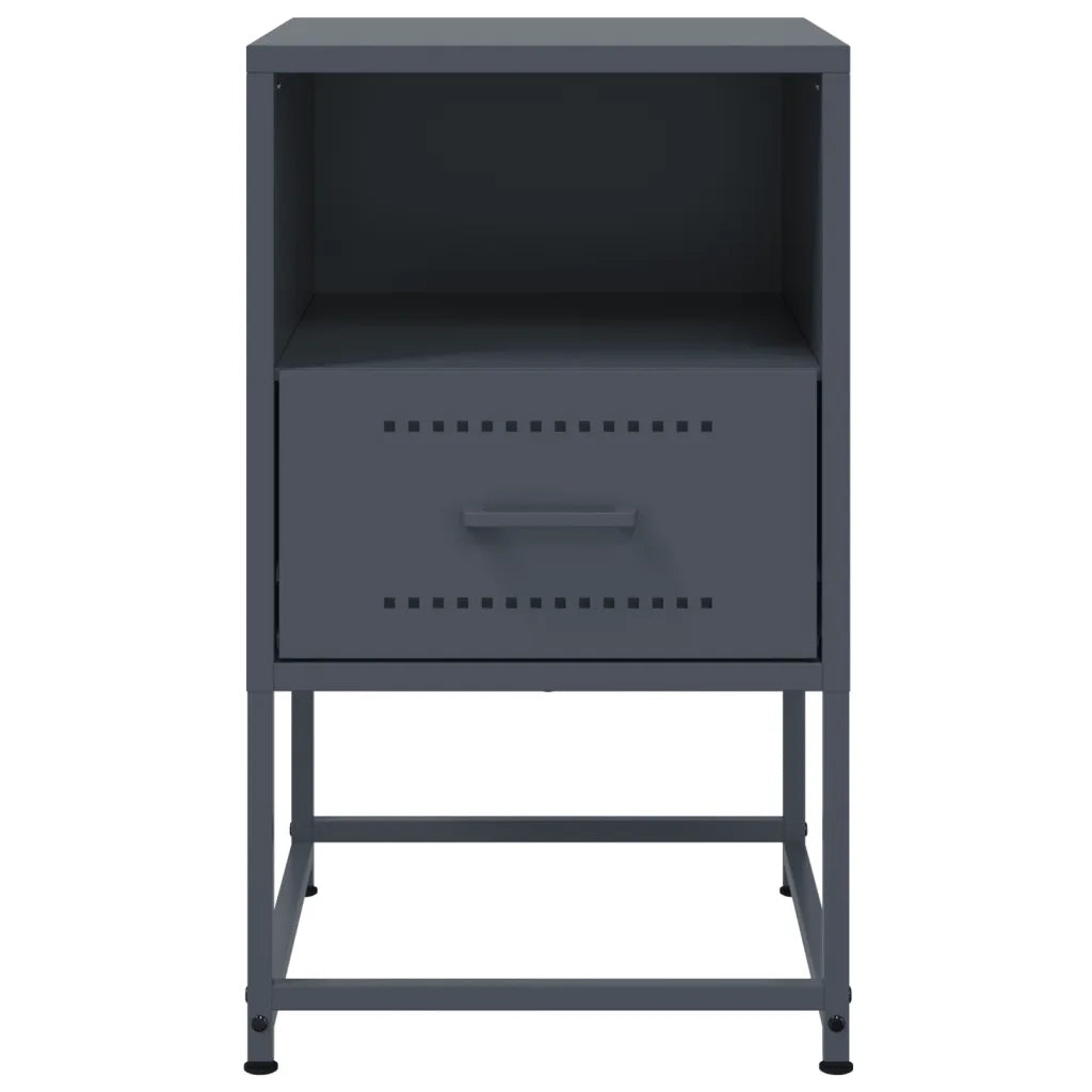 Comodini 2 pz Antracite 36x39x60,5 cm in Acciaio