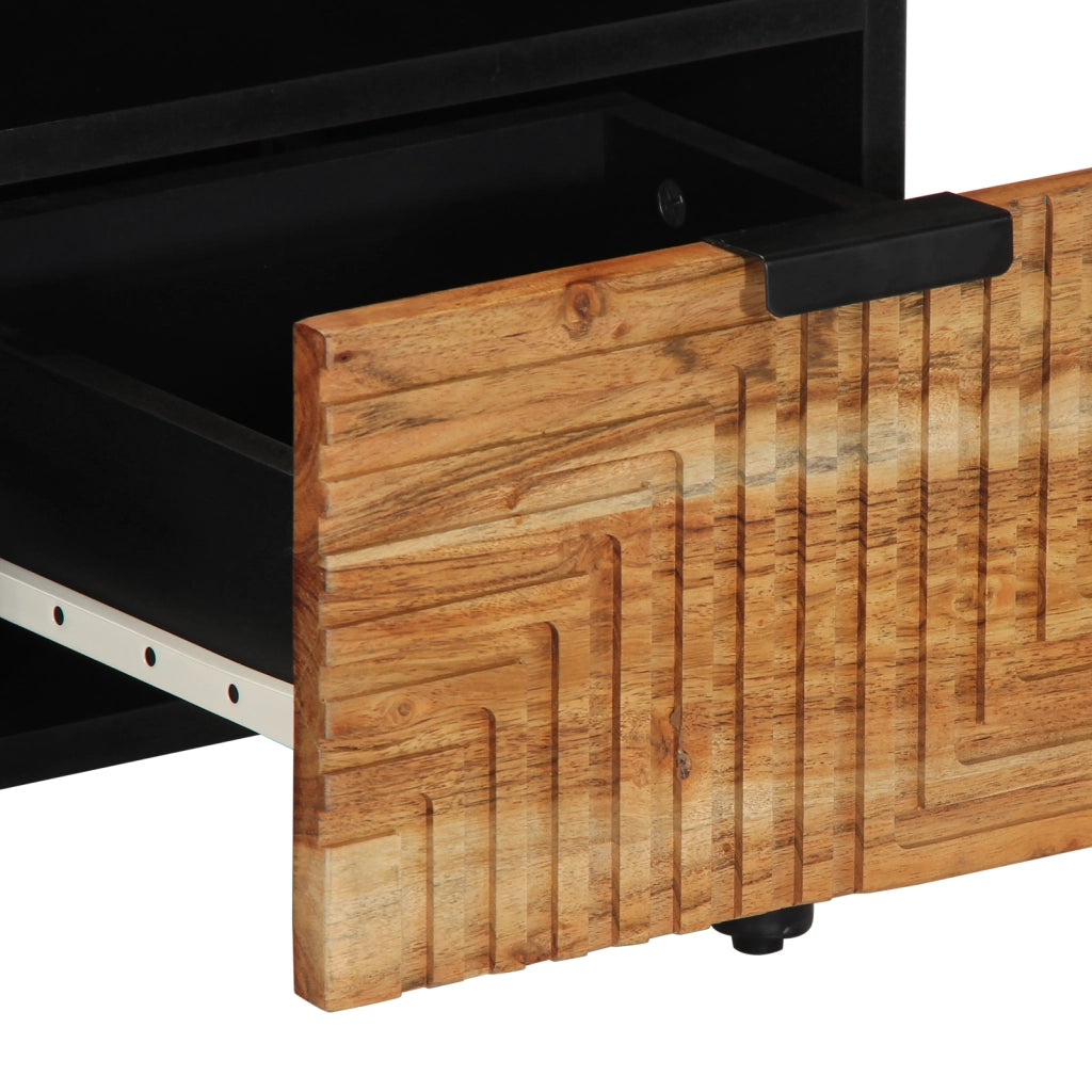 Mobile TV  100x33,5x46 cm in legno massello di acacia