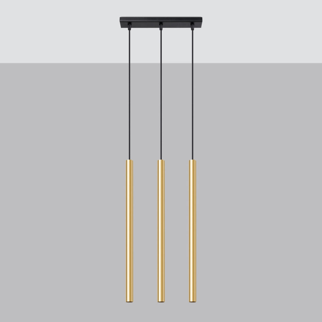 Lampada sospensione VELINO 3 luci G9 oro lucido Pure Lume