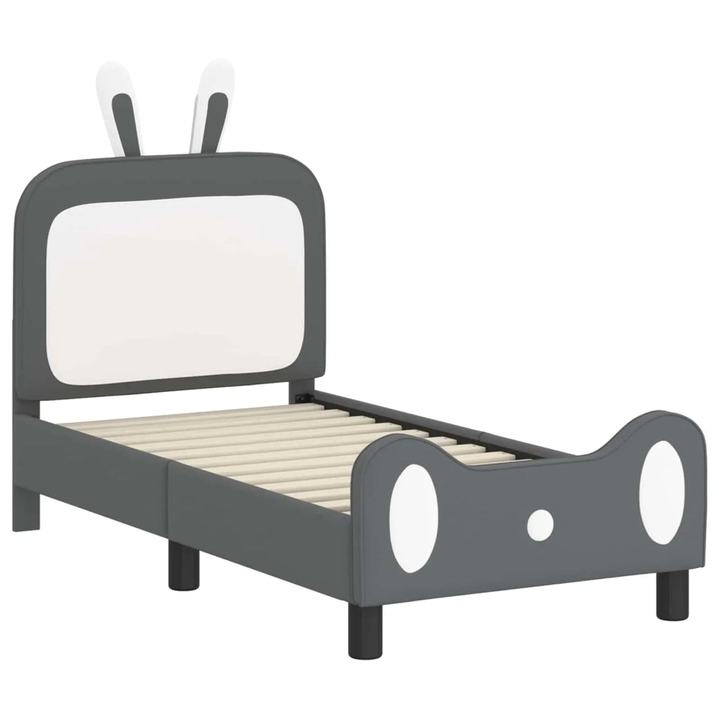 Struttura letto per bambini con testata Grigio Chiaro PU
