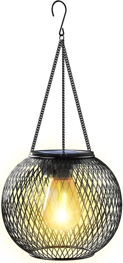 Lanterna solare per esterni, adatta per giardini, 1 lampada da appendere alimentata da energia solare, adatta per terrazzi, balconi, regalo.
