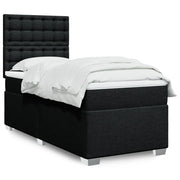 Giroletto a Molle con Materasso Nero 100x200 cm in Tessuto 3292715