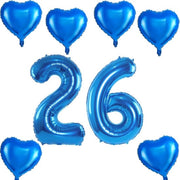 Folieballoone XXL 40 pollici - Cifra Ballo 26 - Decorazione per Compleanni - Ballo Helio/Aria - Alta Resistenza Forma - Incluso Spillo per Inflazione