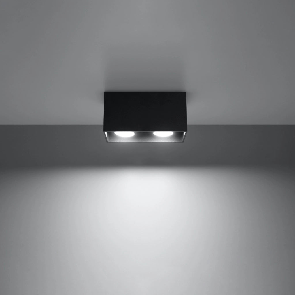 Faretto soffitto Tetris Maxi Pure Lume nero 2xGU10