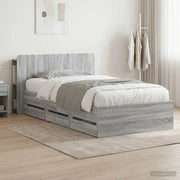 Struttura del letto con stoccaggio e testata Sonoma grigio 3433933