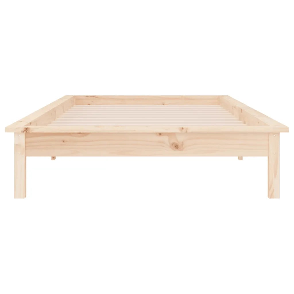 Giroletto con LED-Struttura Letto 75x190 cm Small Single in Legno Massello 931084