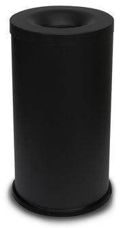 Pattumiera Gettacarte Ø38xh75 cm Autoestinguente In Acciaio Verniciato Nero