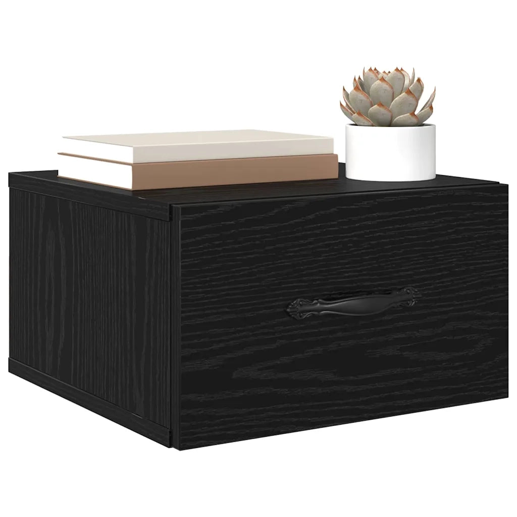 Armadio da Notte con cassetto 2 pcs Rovere nero 35 x 35 x 20 cm 882355