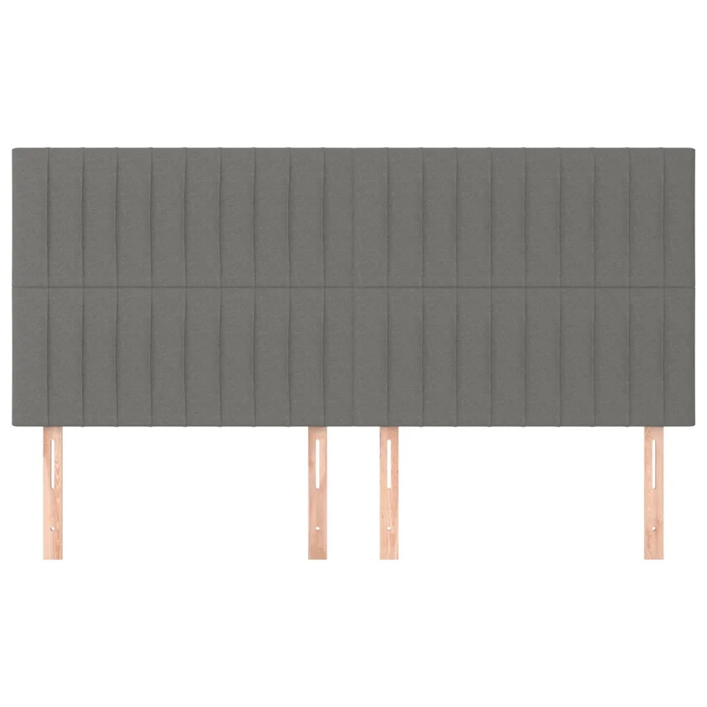 Testiera Grigio Scuro 180x5x118/128 cm Tessuto 3116585