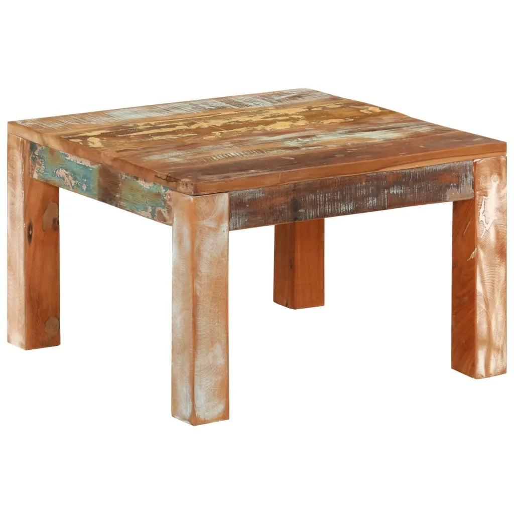 Tavolino da Salotto 55x55x35 cm in Legno Massello di Recupero cod mxl 16390