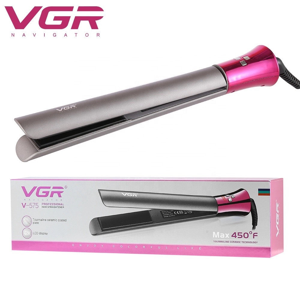 Trade Shop - Piastra Capelli Lisci Professionale Rivestimento In Ceramica Diplay Lcd Vgr V575 -