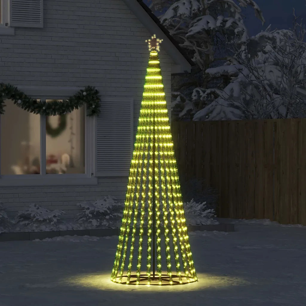 Albero di Natale | Decorazioni natalizie a LED 475 LED Bianco Caldo 247 cm