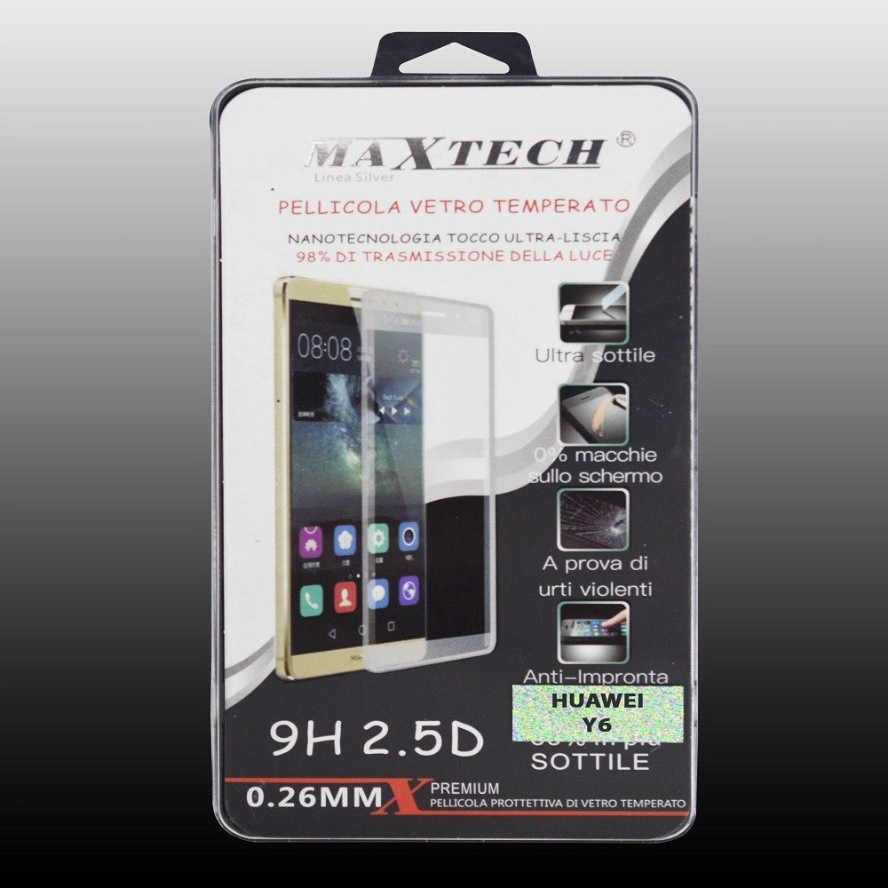 Trade Shop - Pellicola Vetro Temperato Per Huawei Y6 Protezione Schermo Antigraffio Maxtech P-y6 -