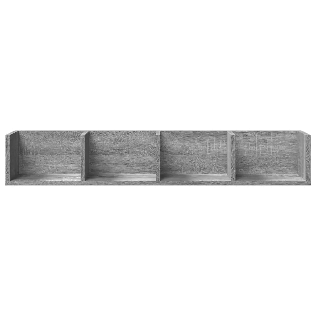 Armadietto a Muro | Mobili Parete 2 pz Grigio Sonoma 99x18x16,5cm Legno Multistrato