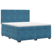 Letto box spring con materasso Blu 180 x 200 cm Velluto 3453690