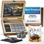 Set di Pietre di Congelamento Riciclabili da 12 - Ideale per Whisky, Cocktail e Bevande Alcoliche Forti