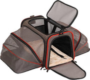 Borsa di trasporto per gatto e cane pieghevole, Box di trasporto per gatto, borsa da spalla per cane, sacchetto di volo espandibile, tessuto di Oxford con cinturino per spalla, per gatto e cane
