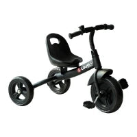 Triciclo per Bimbo con Campanello, Parafango, Ruota Speciale, Nero, 79x50.5x58cm