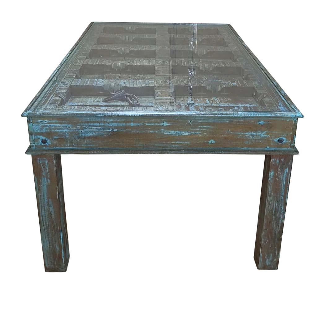 Tavolo in legno fatto a mano 170x107x76h cm